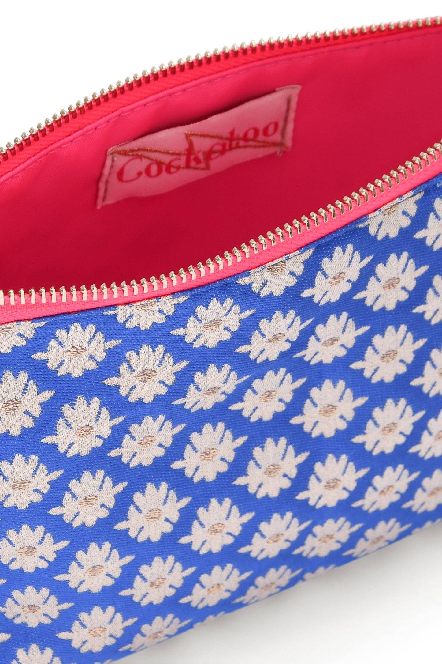 BLUE FLOWER CLUTCH BAG