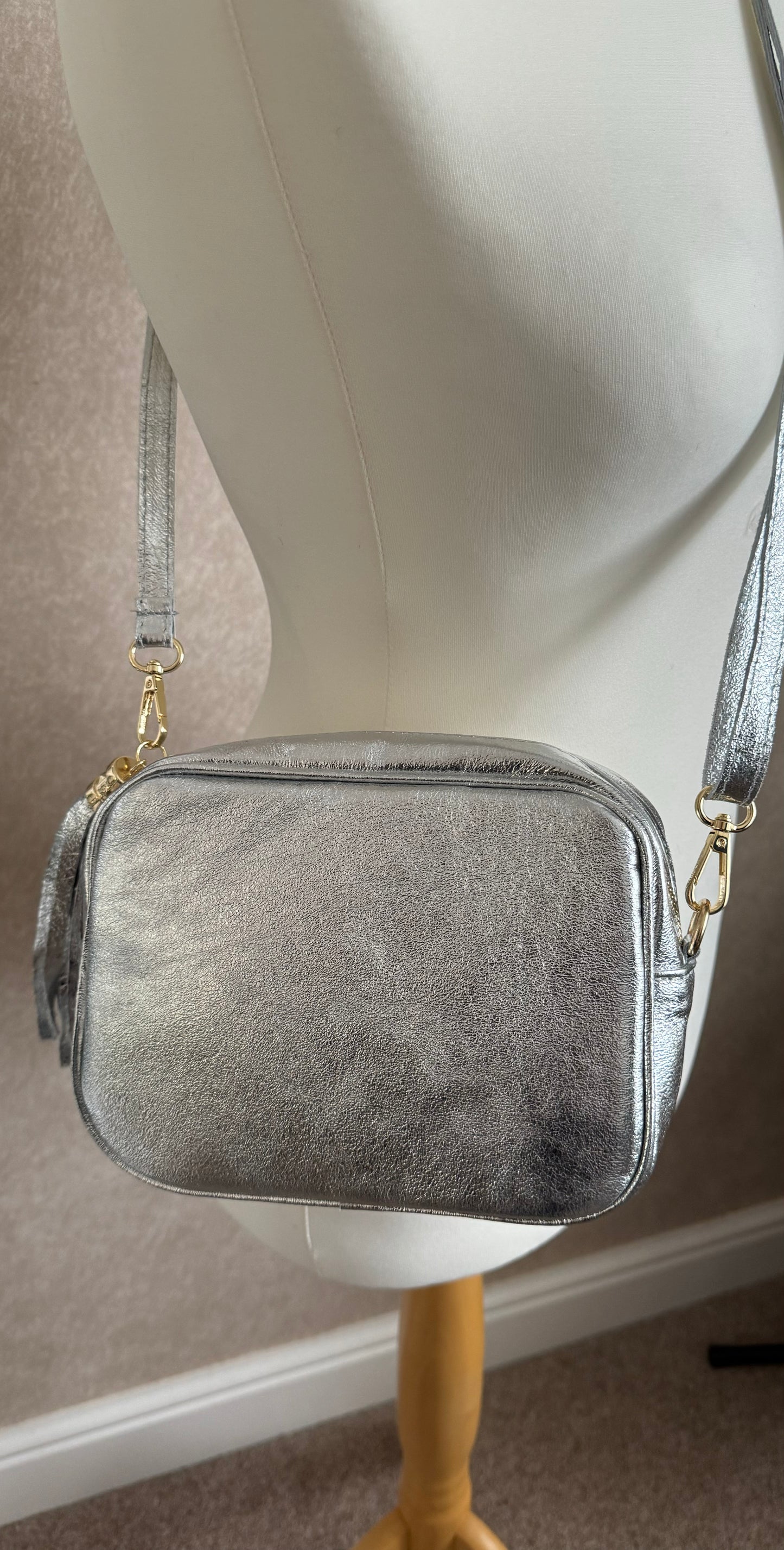Silver Camera Bag