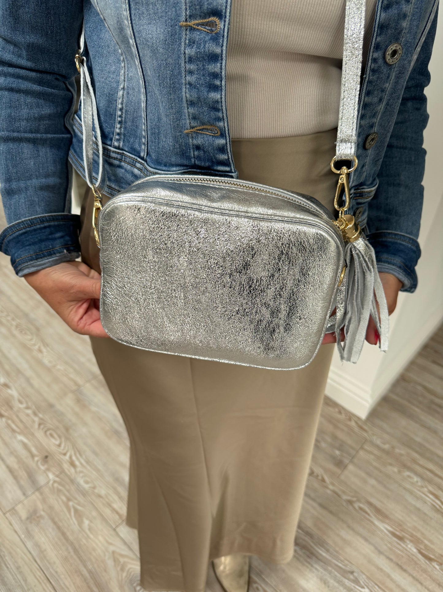 Silver Camera Bag
