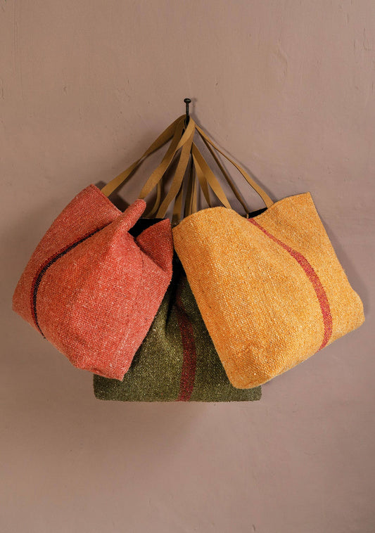 Recycled Cotton Khadi Shoulder Bag: Mustard(MU)