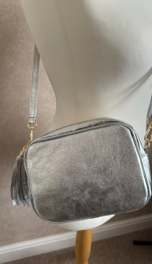 Silver Camera Bag