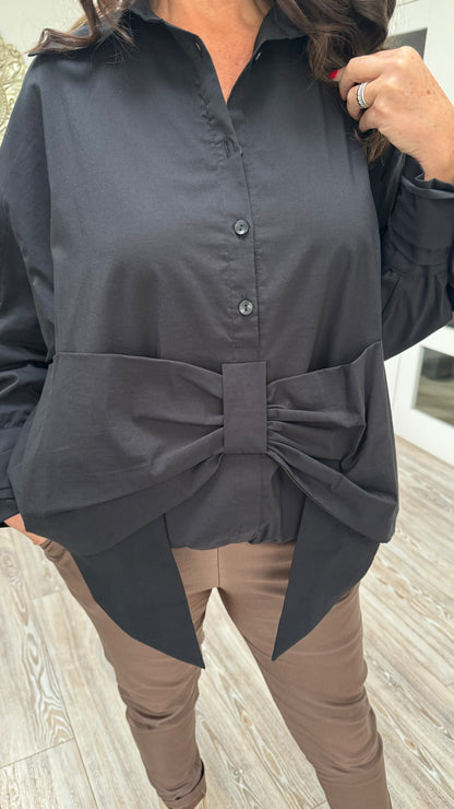 Black Bow Blouse