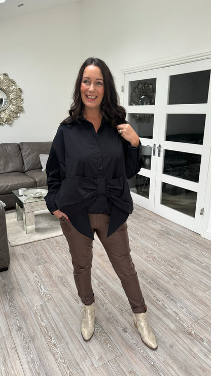Black Bow Blouse