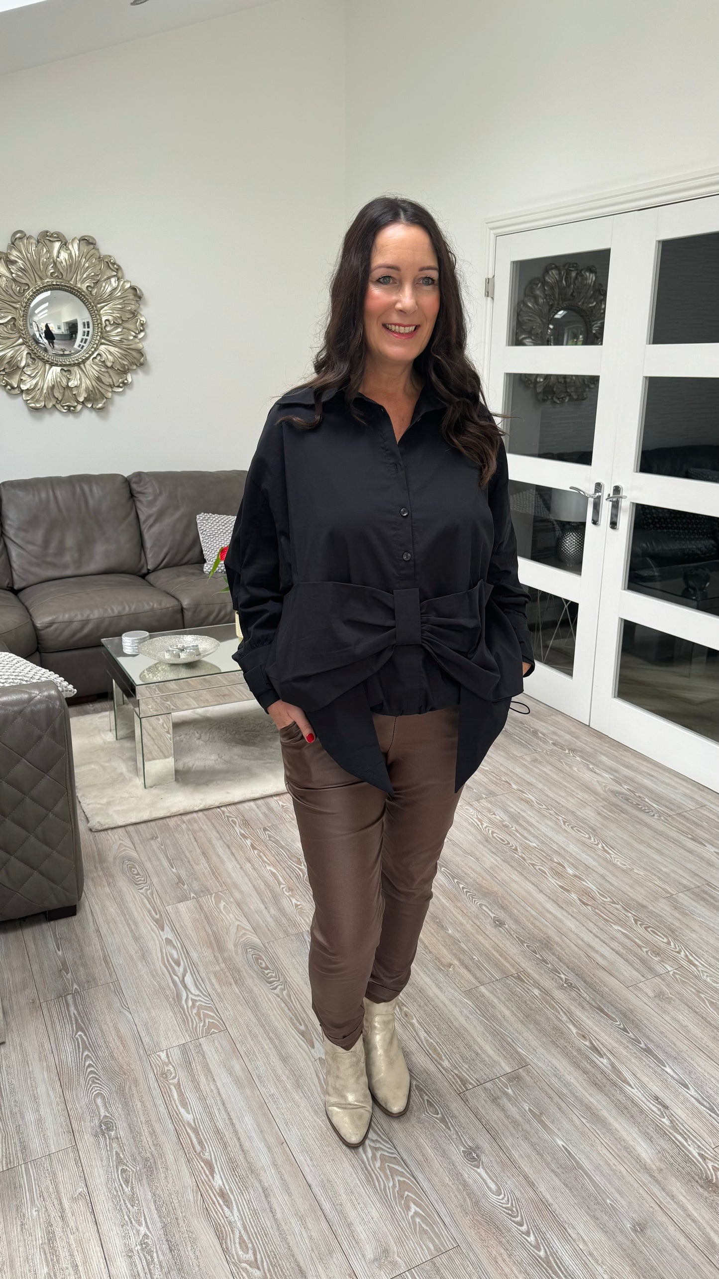 Black Bow Blouse