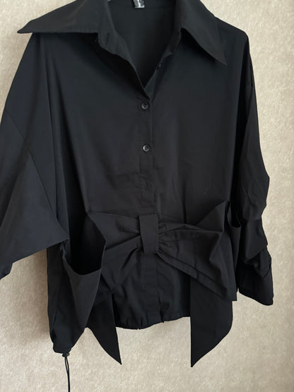 Black Bow Blouse