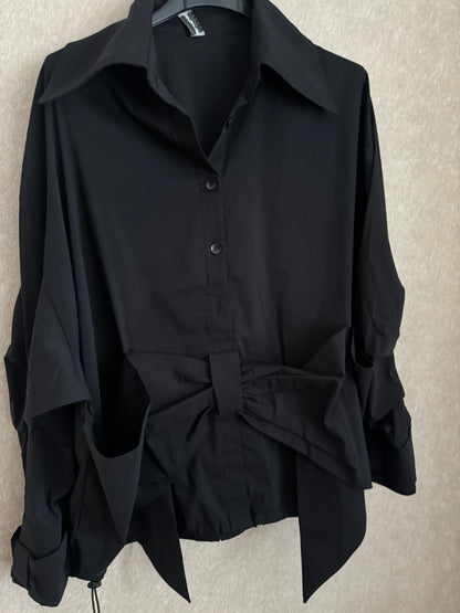 Black Bow Blouse