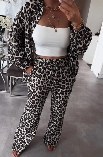 Antara oversize leopard co-ord